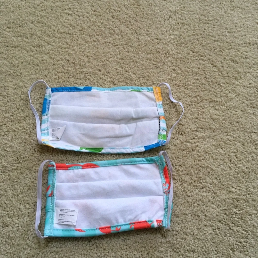 NWOT kids fabric masks